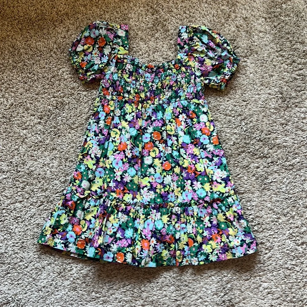 BabyGap Toddler Girl Floral Puff Sleeve Dress Size 3t